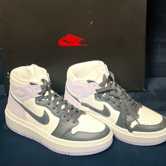 Nike Women's High-Top Sneakers - Gray and Lavender - Picture 3 of 6